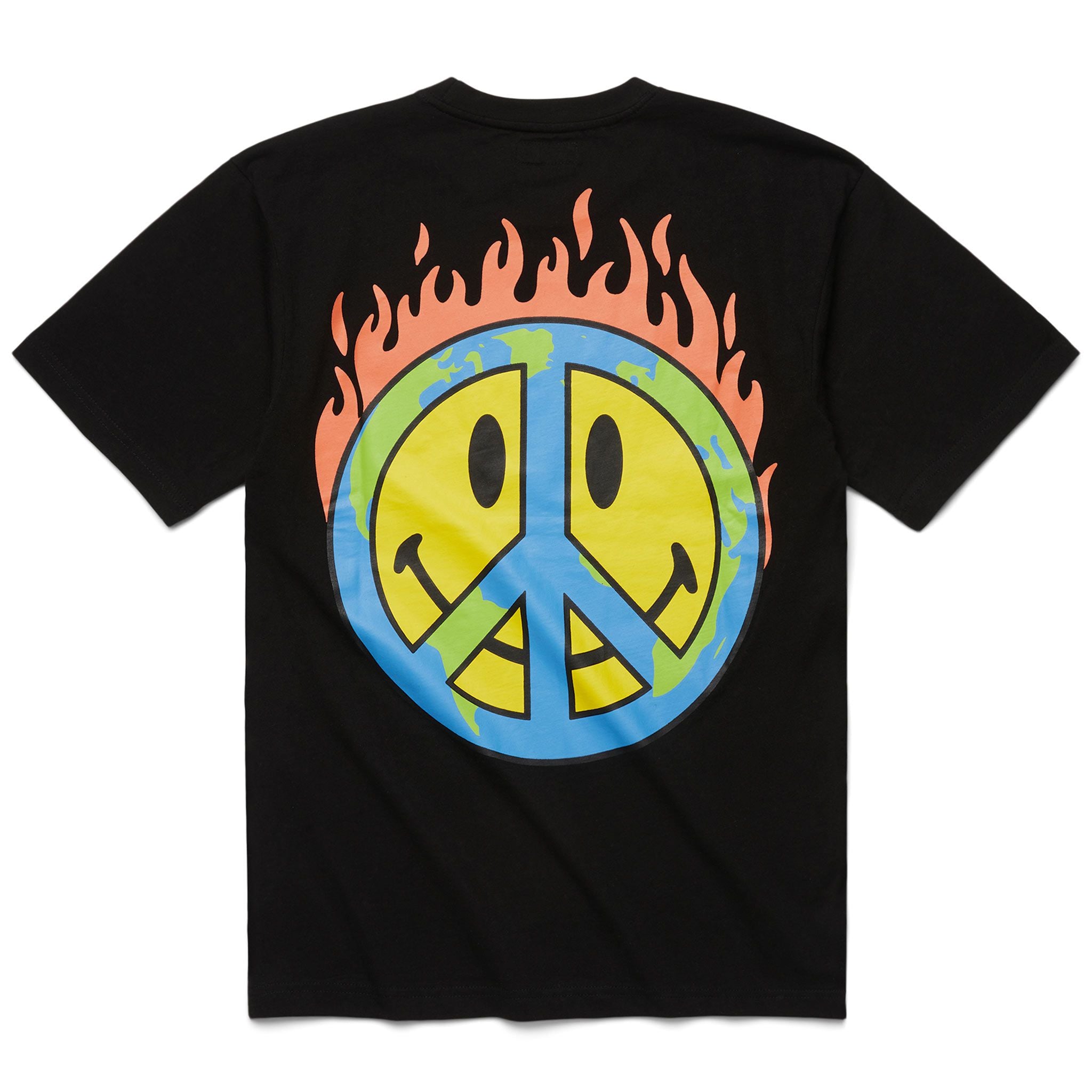 Smiley Earth On Fire T-Shirt